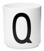 Mug A-Z / Porcelaine - Lettre Q - Design Letters blanc