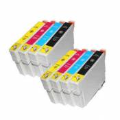 Pack Cartouches d' Encre Compatibles Imprimante Epson et HP 8 x Epson T1811/2/3/4
