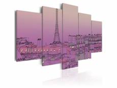 Paris prix - tableau "lever de soleil lavandé au dessus de paris" 100 x 200 cm