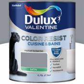 Peinture cuisine et salle de bains Dulux Valentine Color Resist gris building satin 0 75L