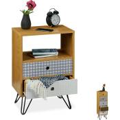 Petite armoire avec tiroirs, retro & vintage, salon et entrée,table chevet, HlP:65x45x30cm, plusieurs couleurs - Relaxdays