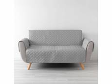 Protège canapé matelassé en microfibre unie lounge - gris - 279 x 179 cm