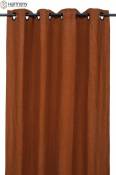 Rideau Uni et Coloré Harmony en 100% lin - Brick - 140 x 280 cm