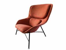 Rockwell - fauteuil design en tissu orange