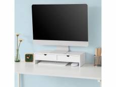 Sobuy® bbf02-w réhausseur d'écran support de moniteur écran ergonomique support pour écran d'ordinateur universal, ordinateur portable ou écran tv - b