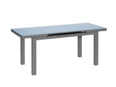Table à manger d'extérieur extensible en aluminium gris Ibiza anthracite - 10/12 places - Jardiline