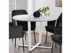 Table - adhafera - 110 cm - blanc - ronde - style moderne
