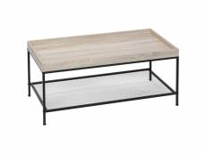 Table basse rectangulaire style campagne chic avec
