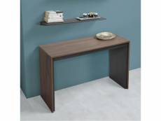 Table console extensible forda xl noyer-cadre gris