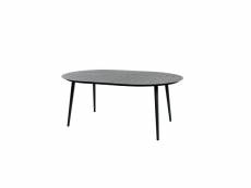 Table ovale en aluminium inari carbone