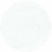 Tapis Rond Uni Poils Longs Doux pour Salon, Chambre, Couloir (Blanc - 200x200cm)