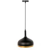 The Home Deco Factory - Suspension luminaire en métal Cloche - Diam. 30 cm - Diam. 30 - Noir