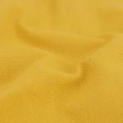 Tissu uni coton teflon diabolo - Jaune Curcuma
