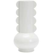 Vase en céramique 8 x 15 cm lola blanc