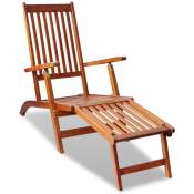 Vidaxl - Chaise de terrasse avec repose-pied Bois d'acacia