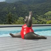 Wanda Collection - Sculpture de grosse femme en rouge