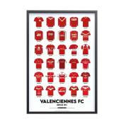 Affiche Foot -VALENCIENNES FC Maillots Historiques 40 x 60 cm