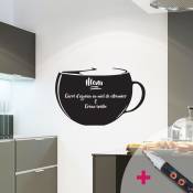 Ambiance-sticker - Sticker ardoise tableau noir - stickers muraux adhésif effaçable - grand café + craie liquide blanche - 25x40cm