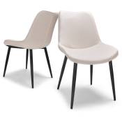Berlino - Ensemble de 2 chaises design en simili-cuir.