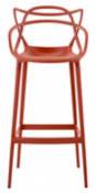Chaise de bar Masters / H 75 cm - Polypropylène - Kartell orange en plastique