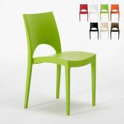 Chaise en polypropylène empilable salle à manger bar Paris Grand Soleil Couleur: Vert