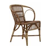 Chaise en rotin foncé Wengler - Sika Design