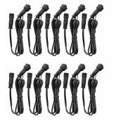 Choyclit - Cable Rallonge, 10 Pack, Pour Spots led Encastrables,Etanche IP67,1M / 3.3Ft, 2Pin, avec connecteurs mâles et femelles