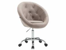 Clp chaise de bureau london v2 en tissu avec hauteur ajustable et siège pivotant , taupe