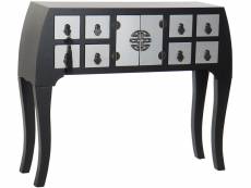 Console meuble console en bois de sapin et mdf coloris