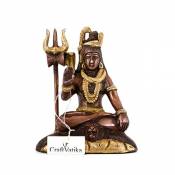 Craftvatika Lord Shiva Laiton Statue – Dieu hindou et Destroyer du mal | Dieu hindou bénédiction Surin vintage Finition |