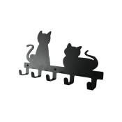 Crochet de chat de dessin animé créatif tenture murale