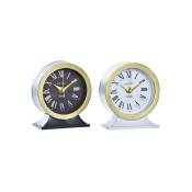 Dkd Home Decor - Horloge de table Verre Noir Blanc