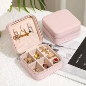 Ensoleille - Mini boîte à bijoux de voyage, petit organisateur de bijoux de voyage, boîte à bijoux portable, mini organisateur de voyage, présentoir