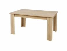 Fanny - table repas allongeable aspect bois et pierre