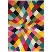 Flair Rugs - Tapis multicolore moderne rectangle à courtes mèches Rhumba Multicolore 66x300 - Multicolore