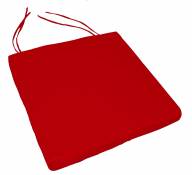 Galette de chaise déhoussable en toile outdoor - Rouge - 40 x 40cm