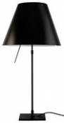 Lampe de table Costanza / H 76 à 110 cm - Luceplan noir en plastique
