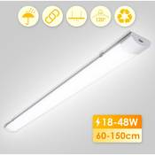 Lampe led pour locaux humides Blanc neutre Atelier Plafonnier Garage 120cm 36W - Blanc - Vingo