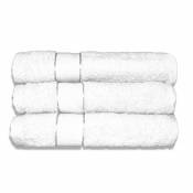 Lot de 3 serviettes éponge 50*90 cm 380 gr/m2 blanc