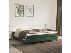 Matelas de lit relaxant à ressorts ensachés vert foncé 180x200x20 cm