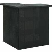 Mercatoxl - Table d'angle de bar Noir 100x50x105 cm
