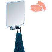 Miroir mural sans perçage Vacuum Loc®, miroir antibuée pour utilisation sous la douche, Quadro, 14x19,5x8 cm, Lot de 2 éponges offertes - Wenko