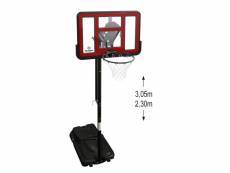 Panier de basketball sur pied mobile "king deluxe" hauteur réglable de 2,30m à 3,05m