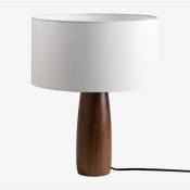 Sklum - Lampe de table en bois Caitlin Marron Bois