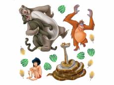 Sticker mural le livre de la jungle marron, beige et vert - 600222 - 30 x 30 cm 600222