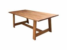 Table de jardin rectangulaire en bois massif 6 à 8