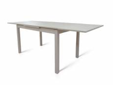 Table de salle à manger extensible, table moderne avec rallonges, console extensible, cm 80x130 - 210h76, couleur frêne blanc 8052773829199