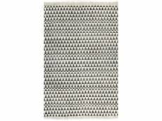 Tapis kilim coton 120 x 180 cm avec motif noir/blanc