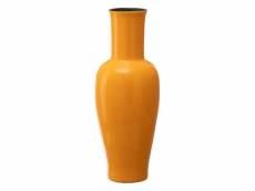 Vase 21,5 x 21,5 x 52,5 cm céramique jaune