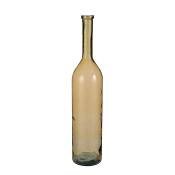 Vase bouteille en verre recyclé ocre H100